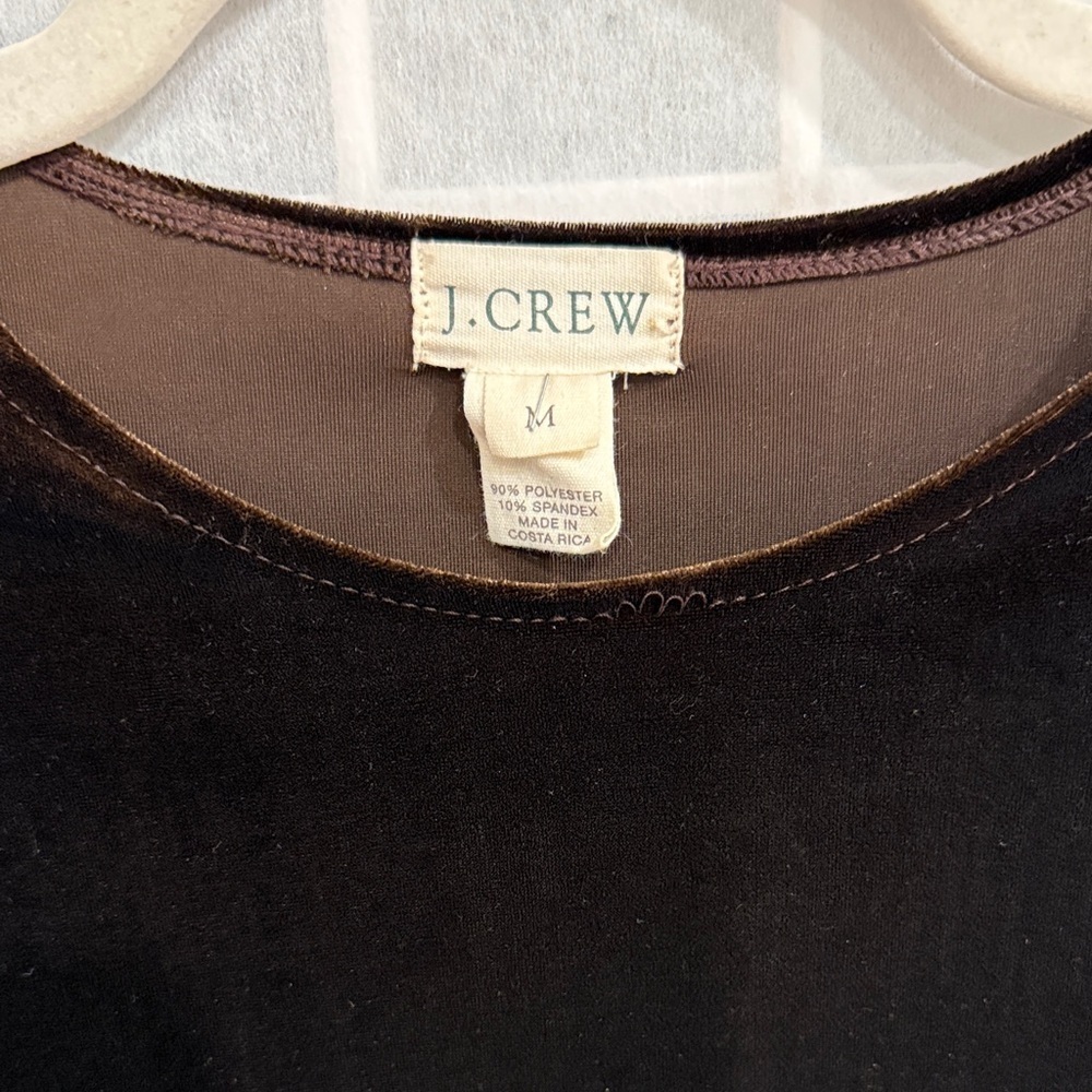 Vintage J Crew brown Velvet Dress - Picture 2 of 3